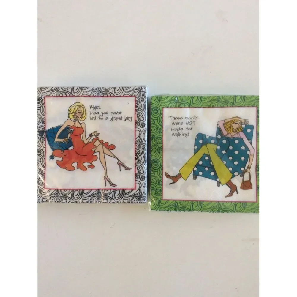 Designer Beverage Napkins 2 Packs 30/each 2 ply B6